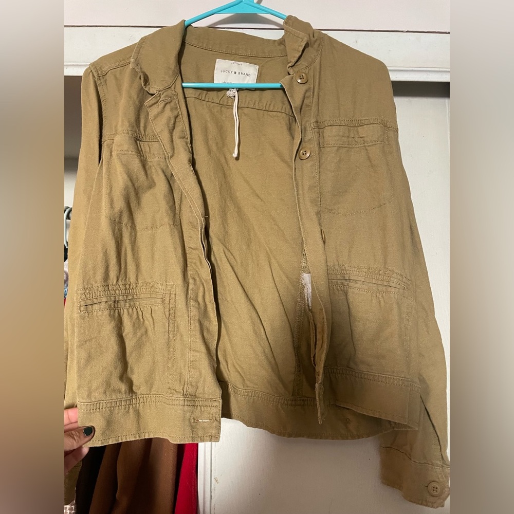 Lucky Brand Mustard Color Linen Jacket 🤍